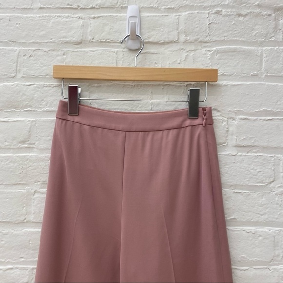 Rebecca Taylor || Spring Wide Leg Crop Trousers Pants Pink Mauve 00 - Picture 4 of 10